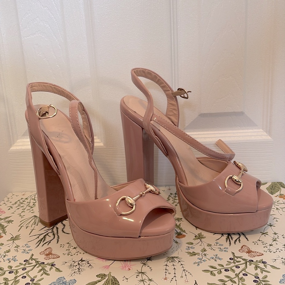 Pink Platform Sandals - Picture 4 of 5